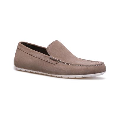 China Fashion Trend Custom Silk Suede Leather Mens Casual Slip On Training Shoes For Men for sale