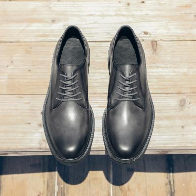 China 2021 Original Leather Men's Office Wear Shoes Breathable Stylish Shoes For Men for sale