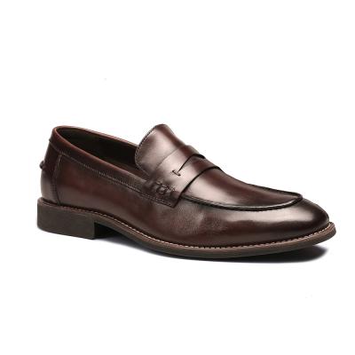 China Deodorization Wholesale Formal Dress Loafers Luxury Comfortable Leather Shoes For Men for sale