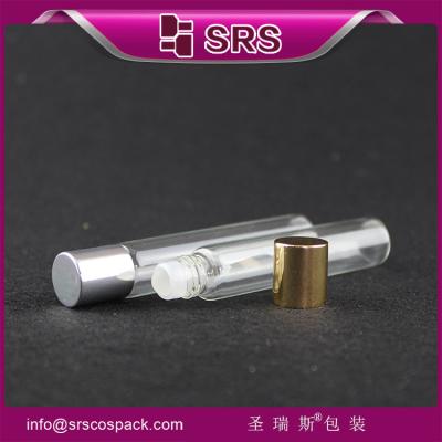 China glass roll on bottle 8ml glass roller ball bottle steel for sale