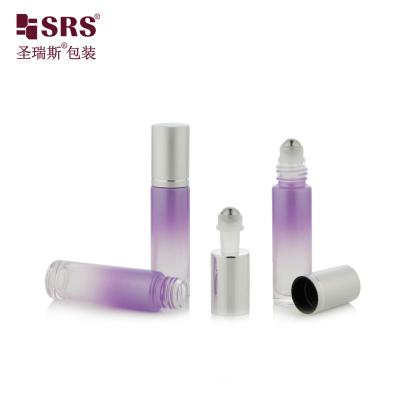 China BLPM-10ML Perfume Oil Cylinder Glass Roller Applicator Bottle With Steel Ball for sale