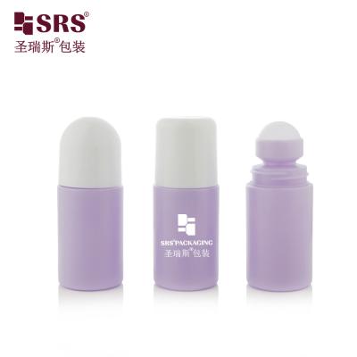 China RPPC-60ml Hollow Roller Ball Applicator Bottle Purple Color For Soothing Gel for sale