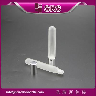 China SRS 10ml forst glass roller essential bottle with steel ball for sale