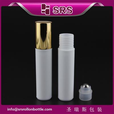 China SRS high quality manufacturer white color 10ml perfume roller ball bottle for sale