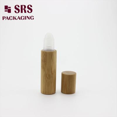 China SRS 10ml Real Bamboo Plastic Roll On Bottle With Plastic Ball for sale