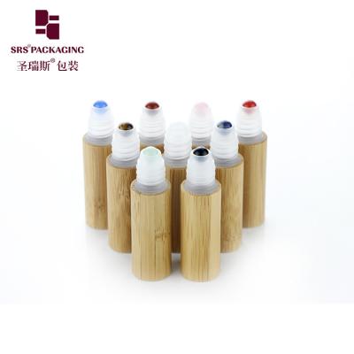 China BPP-5ML Bamboo Empty Roller Ball Applicator Bottle For Cosmetic Skincare for sale