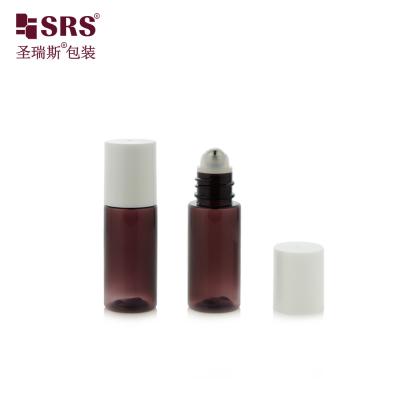 China PET18-15ML 20ML Translucent Purple PET Plastic Roller Bottle For Aftershave Serum à venda