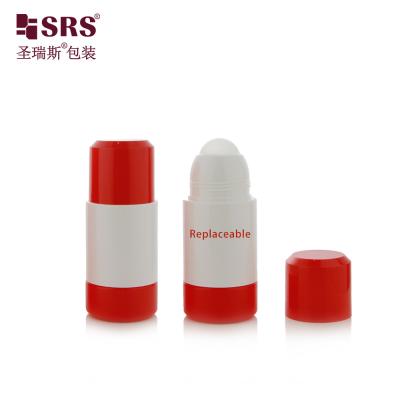 China 50ml 75ml Round Design Double Wall Empty White Roll On Bottle Primary Package for Pain Relief Gel with Matte Frosted Mould for sale