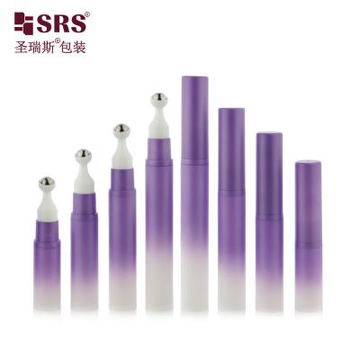 China A0031-15ml Gradient Purple Airless Pump Plastic Roller Bottle For Anti Wrinkle Cream for sale