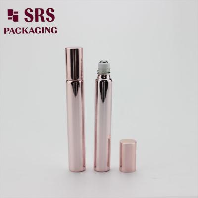 China SRS cosmetic empty 10ml rose gold glass roll on bottle for perfume for sale