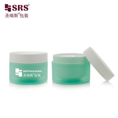 China SRSJK-200g Mint Green Custom Matt PP Plastic Cream Jar For Hair Care for sale