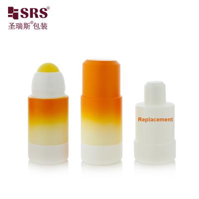 China 75ML RPPE P Custom Gradient Orange Matte Mould Empty Roll On Bottle for Aesthetic Muscle Soothing Gel Application for sale