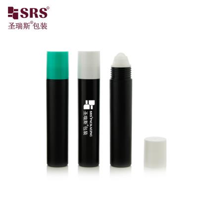 China Frosted Surface 20ml Empty Eco Friendly Plastic Roller Ball Bottles With Screw-on Closure And Green Cap For Cosmetic for sale