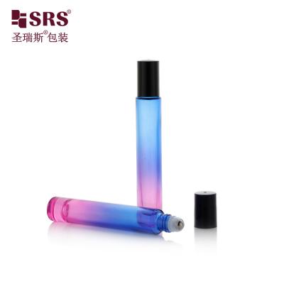 China GB1-15ml  Thick Wall Glass Roll On Bottle With 304 Stainless Steel Ball For Perfume Essential Oil And More for sale