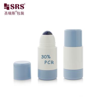 China RPPE 50ml big size Refill Type pP plastic roller bottle with Natural Energy Gemstone Roller Ball for Massage for sale
