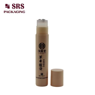 China Cosmetic luxury 20ml plastic roll on bottle with three steel ball for sale