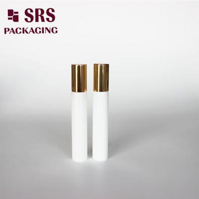 China SRS cosmetic empty mini 8ml white color glass roller ball bottles for sale