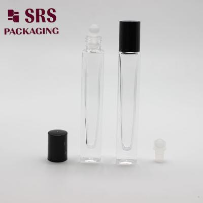 China SRS cosmetic square shape thick wall 10ml glass essential oil bottle for sale