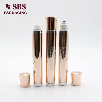 China SRS Luxury Plastic Vibrating Roll On Bottle Rose Gold Color 10 Ml for sale