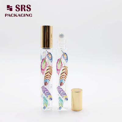 China Cosmetic Clear Color Glass Roll On Bottle 10ml for Perfume Oil for sale