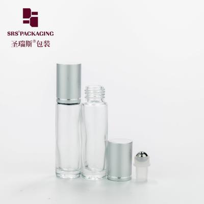 China No Leakage Glass 10ml Roller Bottles With Aluminum Cap Steel Ball Custom Decor for sale