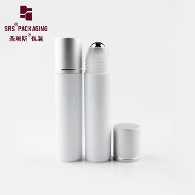 China wholesale cosmetic white color round shape plastic roller ball bottle 30ml for sale