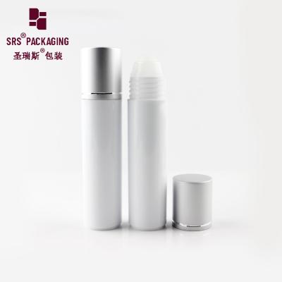 China Hot sale cosmetic glossy white color 1oz plastic deodorant roll on bottle for sale