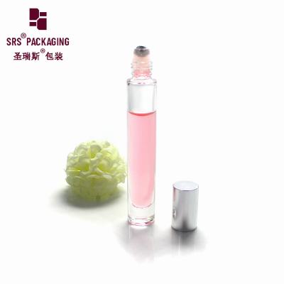 China Empty Thick Wall Clear Glass Essential Oil Roll On Bottles 10Ml for sale