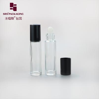 China Clear Color Wall Glass Roller Ball Perfume Bottle with Steel Ball and Leak Proof Design for sale