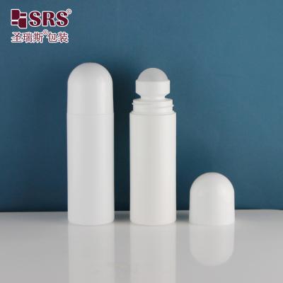 China RPPD White Mosquito Repellent Plastic Roller Ball Bottle 90ML 3oz With Dome Cap à venda