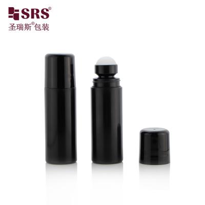 China RPPD Black Deodorant Aroma PP Roll On Bottle 90ml With Screw Cap à venda