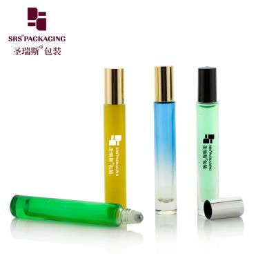 China GB1-10ML Empty Round Glass Roller Ball Bottle Coating 10ML for Essential Oil for sale