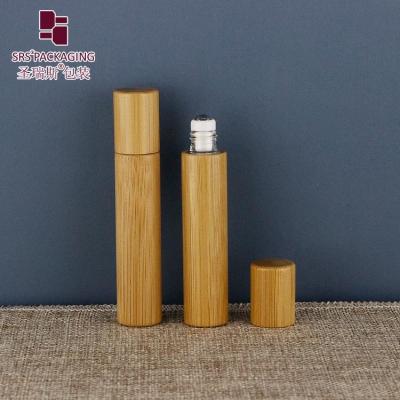 China Empty Bamboo Roller Bottle 8ml For Essential Oil Packaging for sale