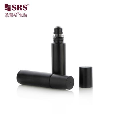 China Glass Matte Black Roll On Container with Customizable Color and Logo for Portable Perfume Bottle for sale