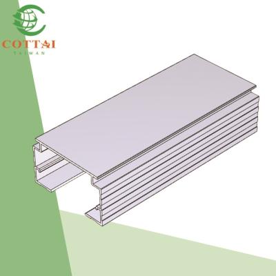 China COTTAI Contemporary Vertical Main Rail Low Profile 44x25mm Head Rail for sale