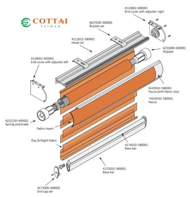 China COTTAI spring - roller shade components - spring lift for sale