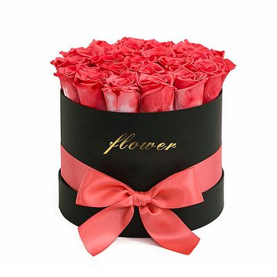 China Recycled Fashion Materials 2020 Instyle Graceful Printing Paper Congratulation Present Flower Box With Ribbon for sale