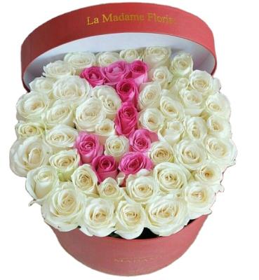 China Cylindrical Recyclable Luxury Paper Rigid Cardboard Gift Packaging Flower Ribbons Velvet Around Hat Carry Box For Rose Flower for sale