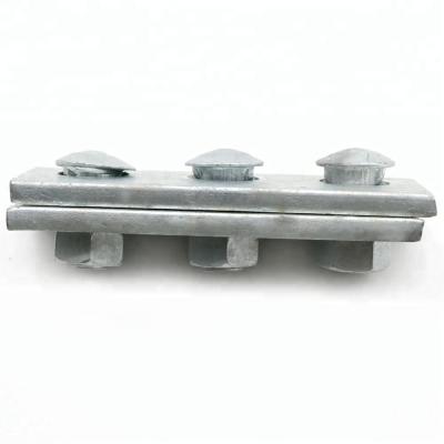 China Three Bolt Heavy Duty Galvanized Steel Clamp for sale