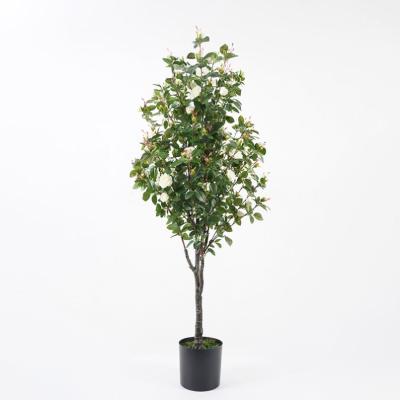 China Contemporary Artificial Rose Tree Beautiful Fake Rose Tree 65*70*155cm Potted Tree In PP Pot Bonsai Plants For Home Decorations for sale