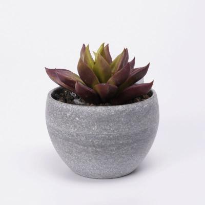 China Contemporary Artificial Succulent Plant Mini Potted Plant Cute 8*8cm Mini Potted Artificial Succulent Plant for sale