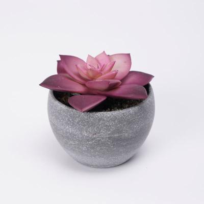 China 8*9cm Contemporary Artificial Cute Potted Mini Artificial Succulents Fake Succulents Stone Pot for sale