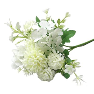 China Artificial Silk Flower Bouquet Artificial Silk Hydrangea Plastic Flowers Groups Real Hydrangea Durable Wholesale Contact for sale