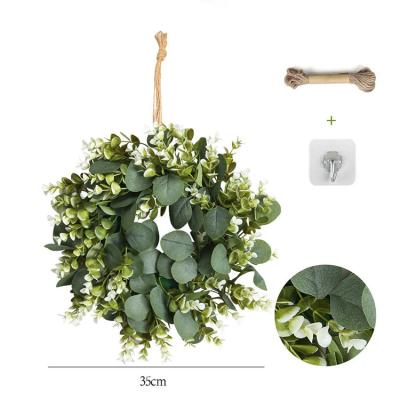 China Wholesale Green Festival Decoration Eucalyptus Leaf Garland For Festival Wall Christmas Decoration for sale