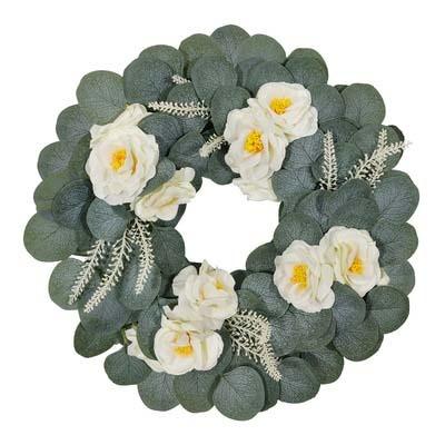 China Romantic Wholesale Artificial Spring Wreath Decorate Wedding Garlands And Christmas Wreaths for sale