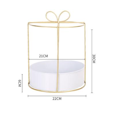 China Hot Sale Round Wedding Centerpieces Flower Stand Wedding Birthday Party Decor White Flower Pot Bridal Shower Party Centerpiece Decor for sale