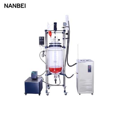 China Factory Double Borosilicate Glass Explosion Proof Reactor Chemical Stirring Tank Reactor With CE for sale