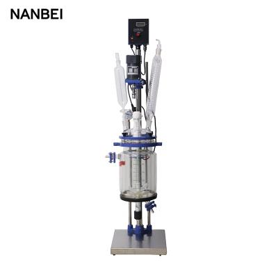 China Chemical Industry Reactor Chemical Mixer Mixing Double Layer Reactor Agitator Coated Glass Reactor for sale