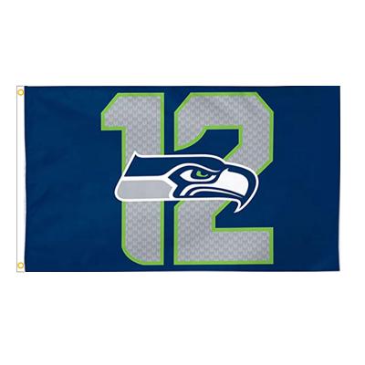 China Durable 3 x 5 Foot Seattle Seahawks Multicolored Nfl 12th Man Flag with Two Metal Grommets for sale