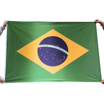 China Wholesale High Quality Outdoor Hanging National Flags Brazil CUSTOM Advertising Banner And Flag for sale